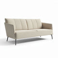 Canapé contemporain en tissu beige dimensions 200 x 85 x 80cm