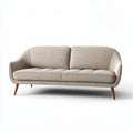 Canapé en tissu beige avec structure en bois 180 x 85 x 75cm