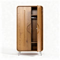 Armoire en bois avec portes pliantes et étagères internes 90 x 45 x 180cm