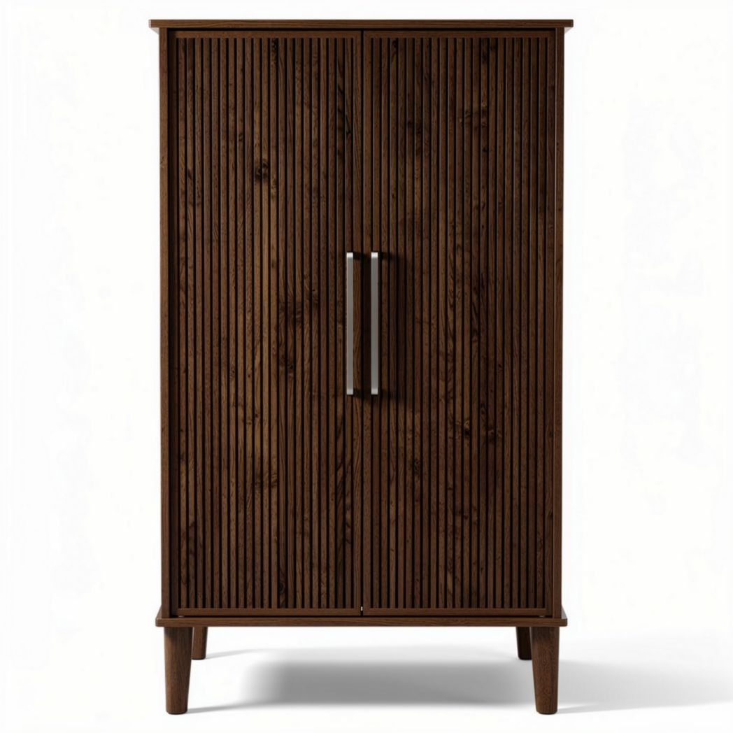 Armoire en bois avec finition lisse couleur marron 90 x 50 x 160cm